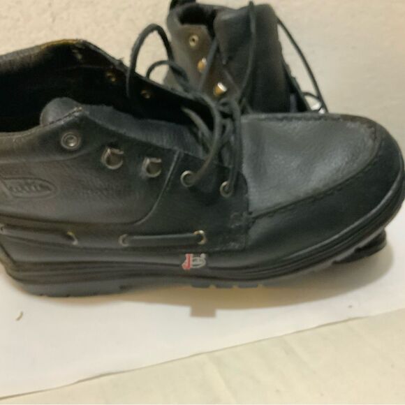 Justin Boots Men’s Size 9.5 M Black Leather Chukka Ankle Work Casual Style 985 - Picture 14 of 15